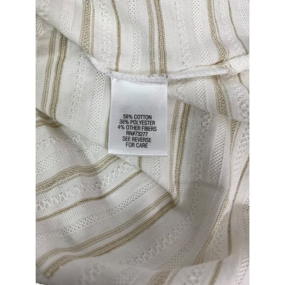 Croft & Barrow Women's Gold & White Top - Picture 4 of 6